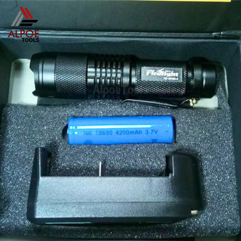 ไฟฉายแรงสูง หลอด Q5 พร้อมอุปกรณ์ชาร์จ รุ่น JX-SK68