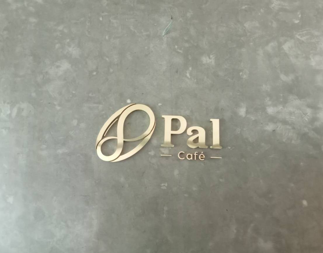 งานติดตั้งป้าย อักษรสแตนเลสหน้าทองแฮร์ไลน์ ป้ายร้านคาเฟ่