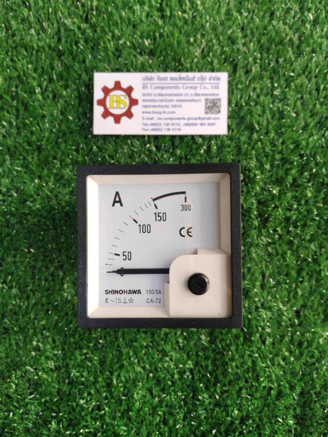 SHINOHAWA : AC Amp meter CA-72 72x72mm. 150/5 ต่อผ่าน CT