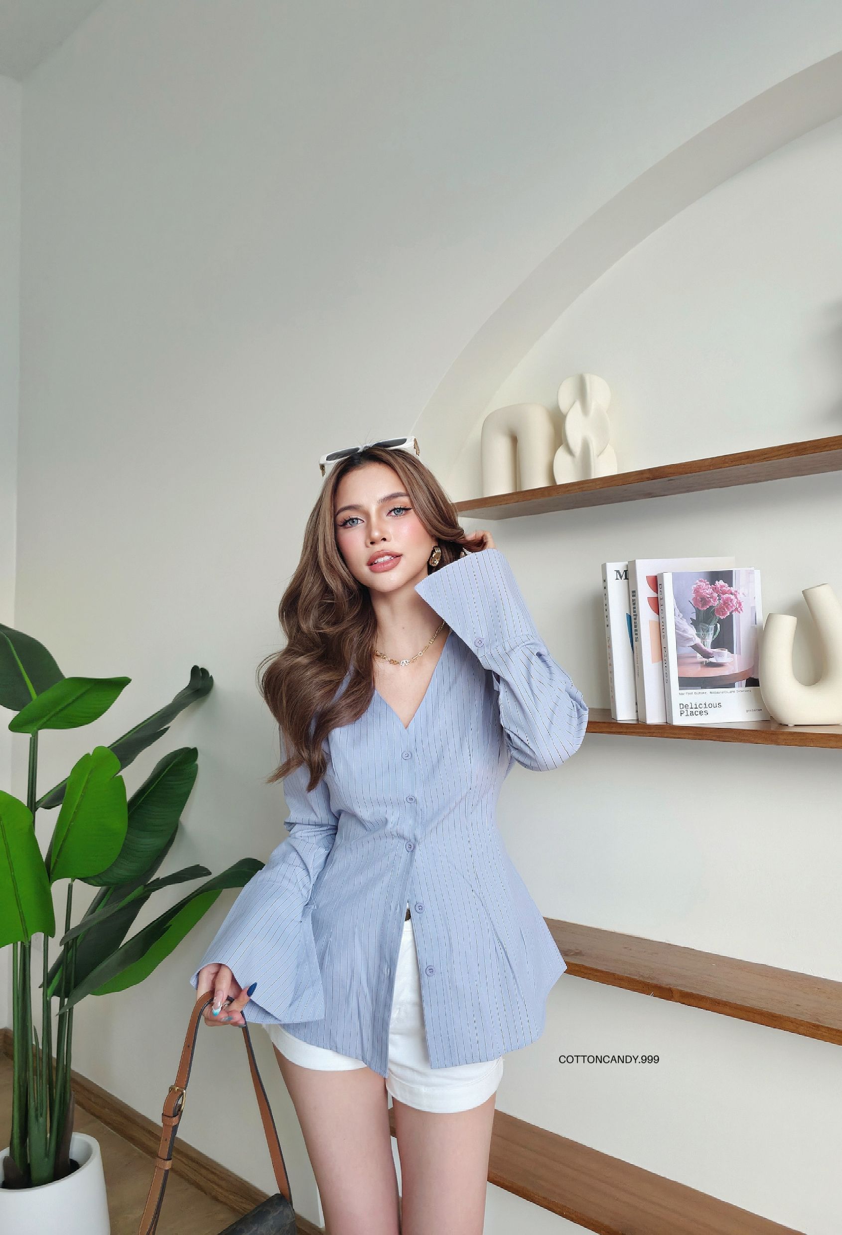 เสื้อเชิ๊ตล่าสุด งานสวย แพทเทิลเป๊ะปังสุดๆ ผูกเข้สเอว ใส่แมทแบบจึ้งๆ ผ้าคอตตอนนำเข้าเนื้อดีพรีเมี่ยม ใส่เริ่ดแน่นอนคร่าาา