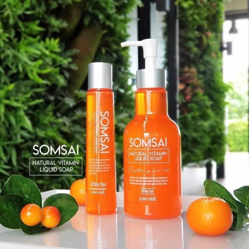 SOMSAI NATURAL VITAMIN LIQUID SOAP 100 ml.