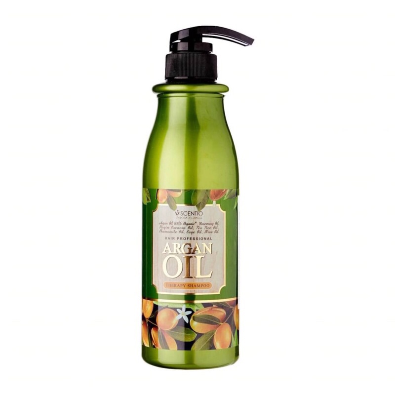 SCENTIO HAIR PROFESSIONAL ARGAN OIL THERAPY SHAMPOO 500ml แชมพูอาร์แกนออยล์
