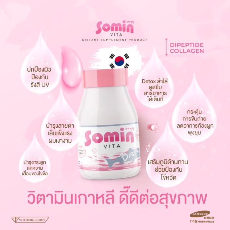 Somin Vita 30 เม็ด โซมิน ไวต้า วิตามินผิว