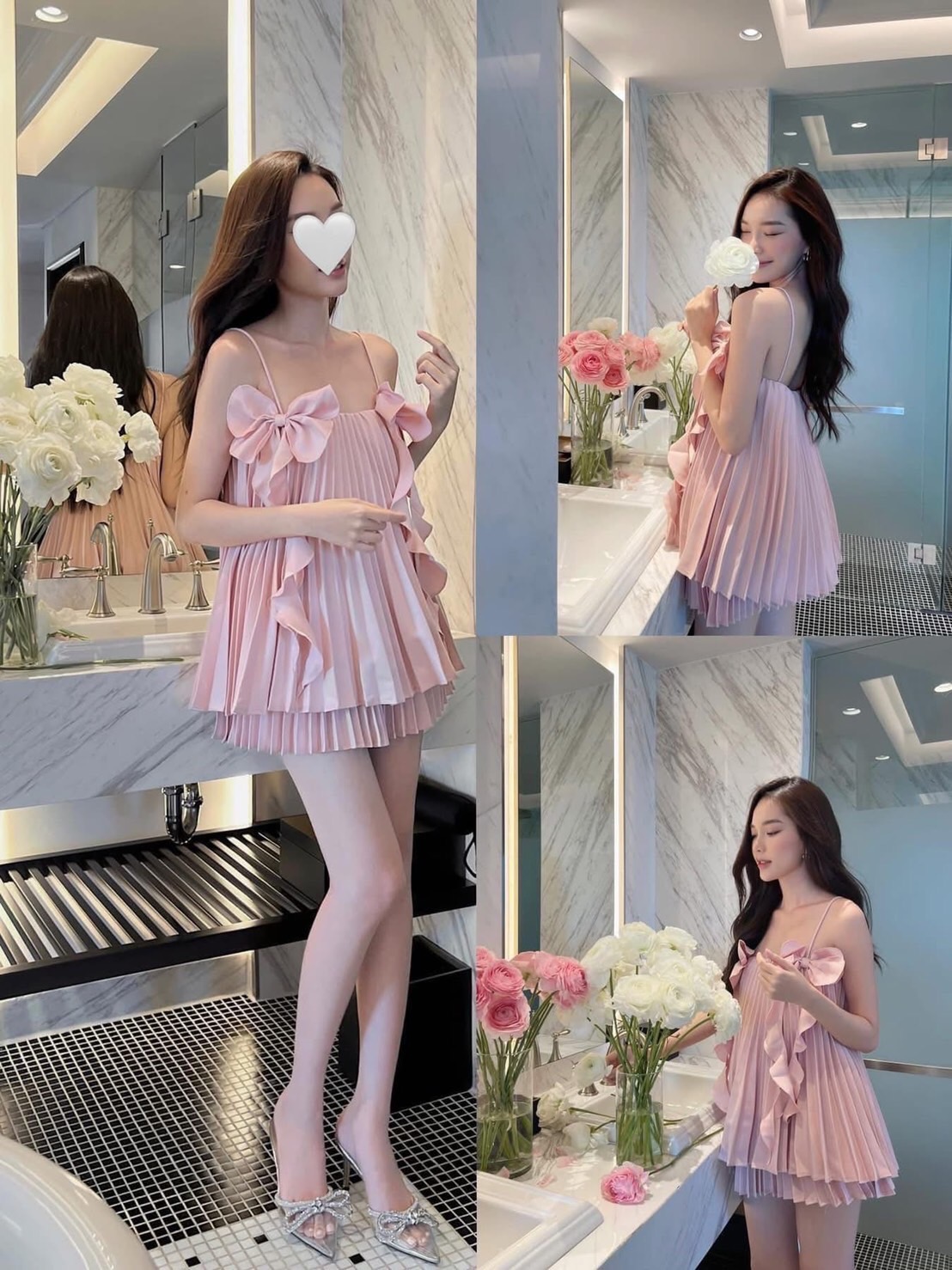 เซตเสื้อ กระโปรงอัดพีท แต่งริ้วโบว์ 2 ข้าง ใส่สวยมากๆ ใส่เที่ยว ใส่ออกงาน ใส่ได้หลายโอกาส จัดด่วนนนๆ ชุดสวยหมดเร็วนะคร๊า สั่งก่อนสวยก่อ