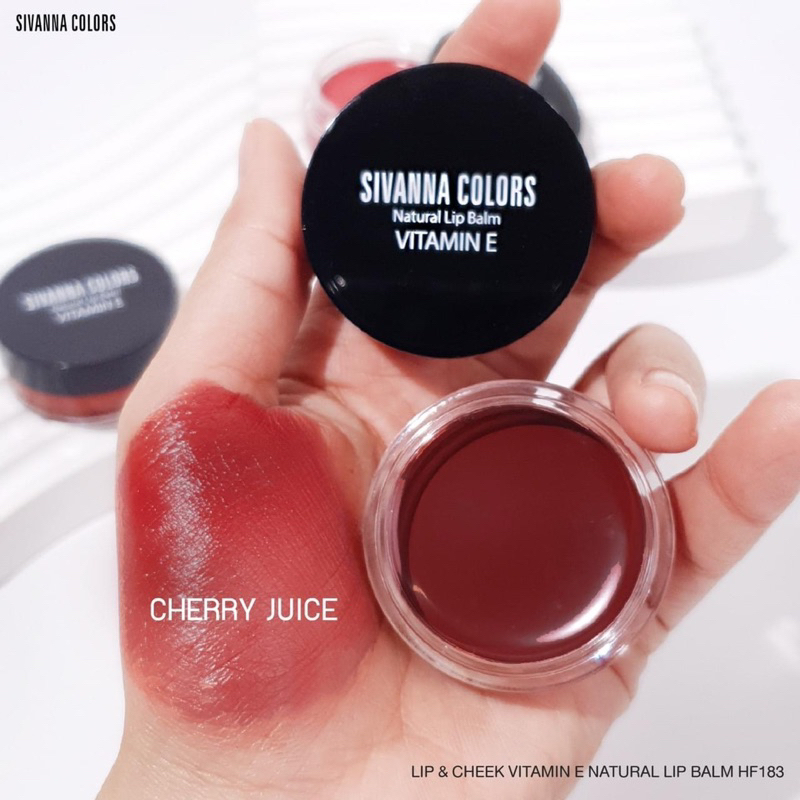 ซิวันนา ลิปบาล์ม 3 สี ทาแก้ม ปาก SIVANNA COLORS LIP & VITAMIN E NATURAL LIP BALM HF183