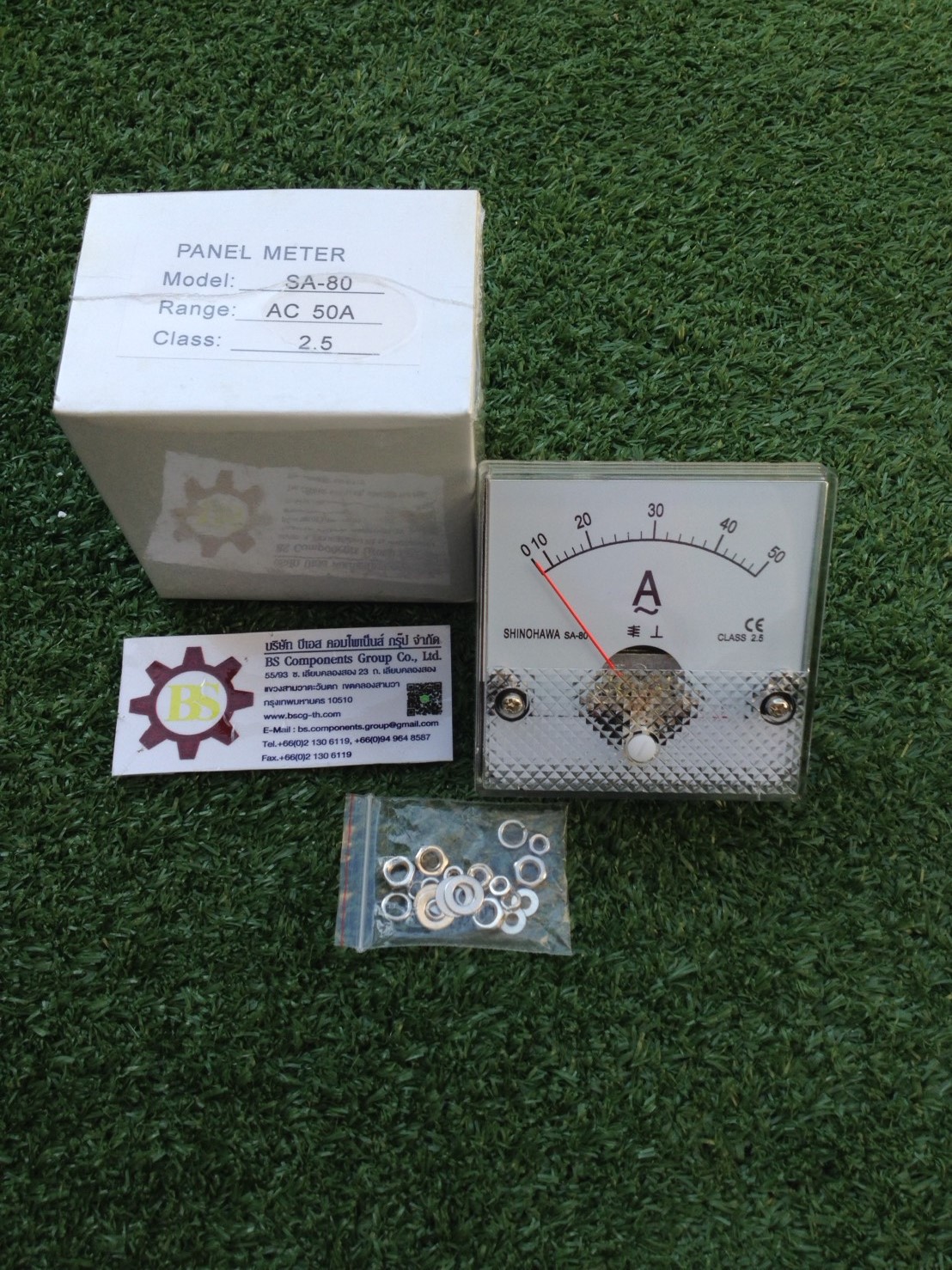 AC Amp meter SA-80 80x80mm. 50A AC