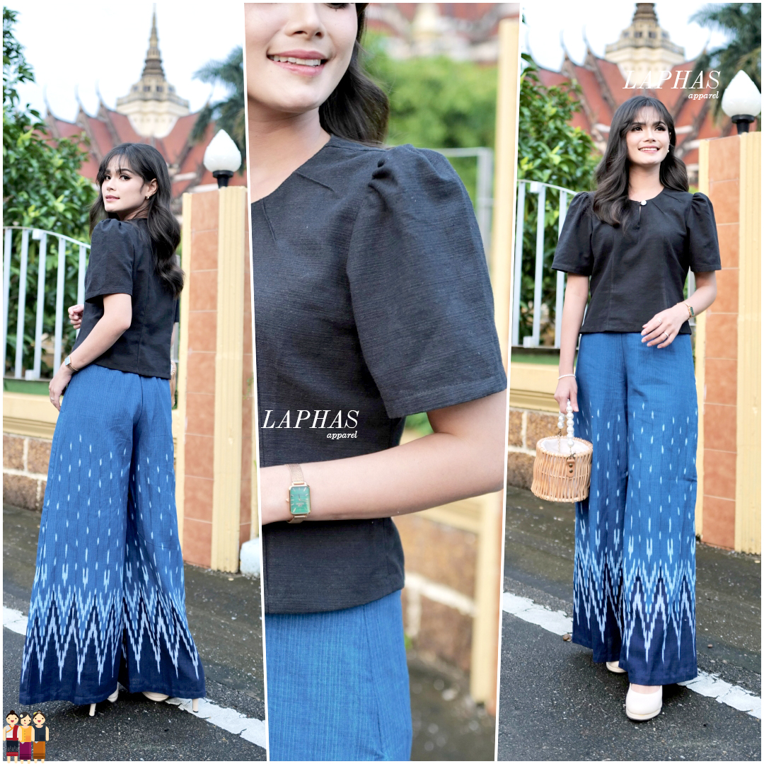 เสื้อแขนตุ๊กตา [มีสีให้เลือก] ผ้าฝ้าย ฝอกนุ่ม 100% กระดุมน่ารัก เสื้อผ้าฝ้ายคอกลม LOOM Women Clothing