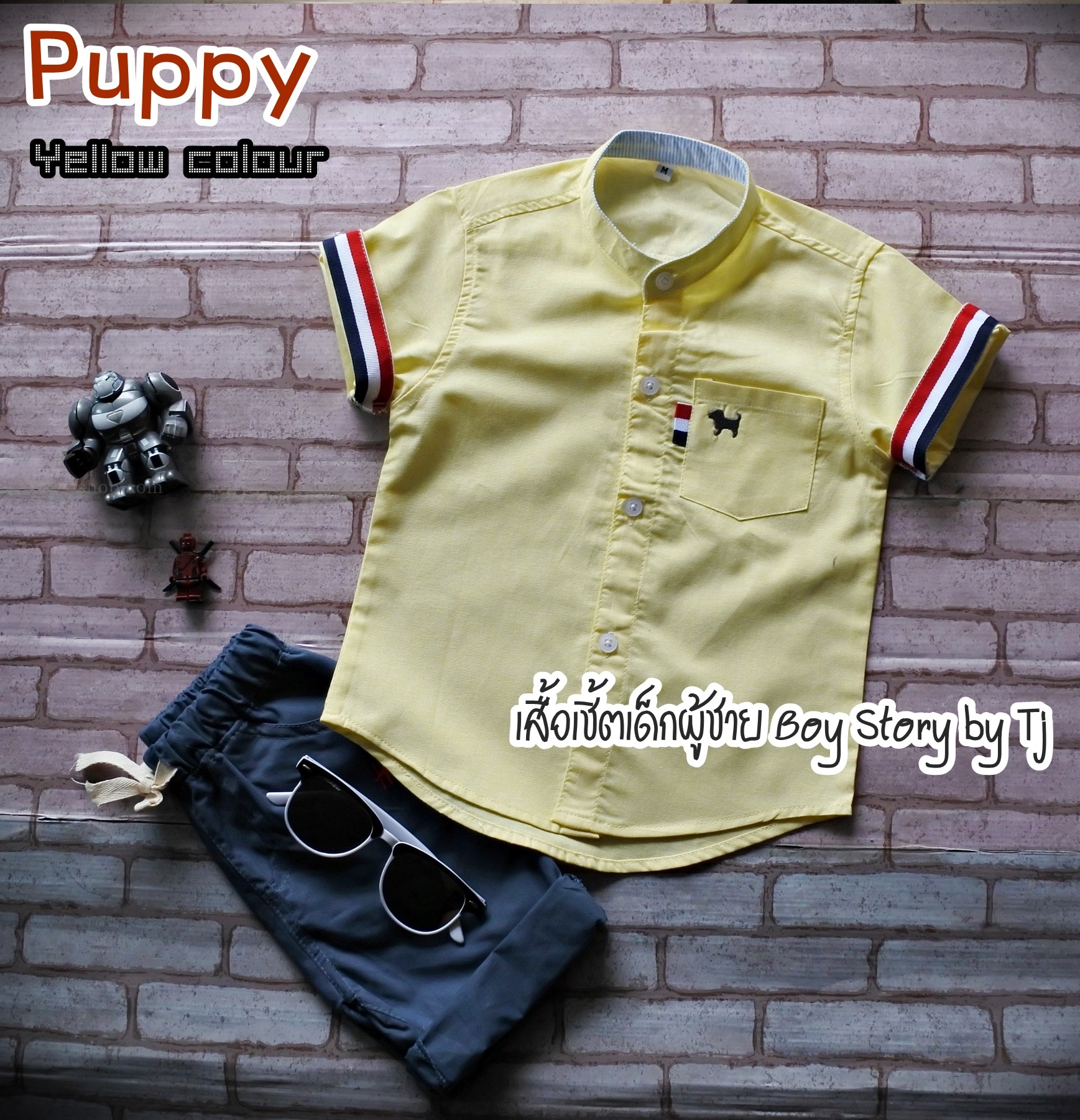 Puppy คอจีน สีเหลือง