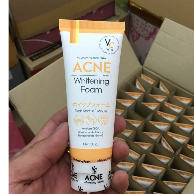 VC Vit C Acne Foam 50g วิตซี แอคเน่โฟม สูตรลดสิว แบบหลอด