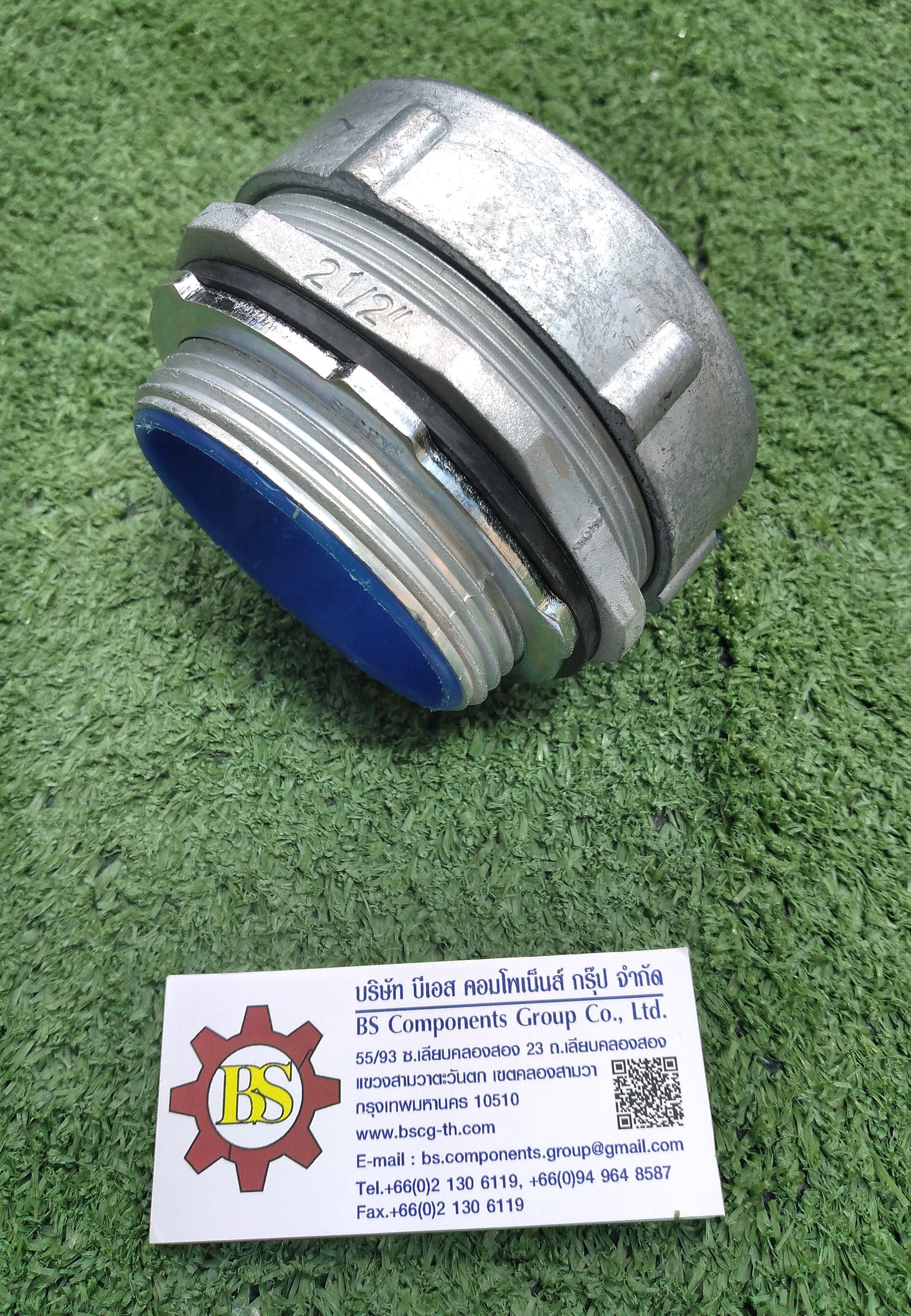 SEC : คอนเนคเตอร์ท่ออ่อนกันน้ำตัวหนอน สีดำ ตรง 2.1/2"