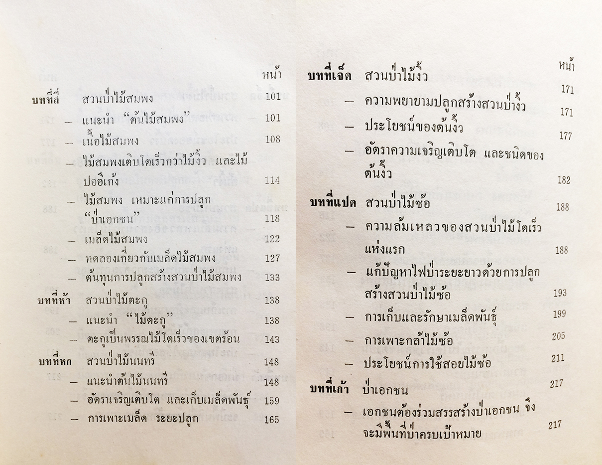 อาชีพปลูกสร้างสวนป่า