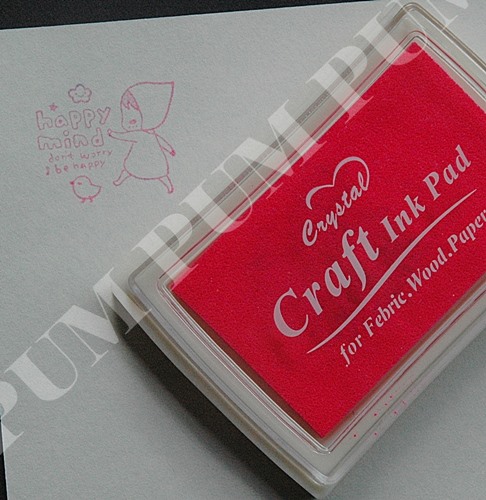 INK PAD สีชมพู ขนาด 4 x 6 cm.