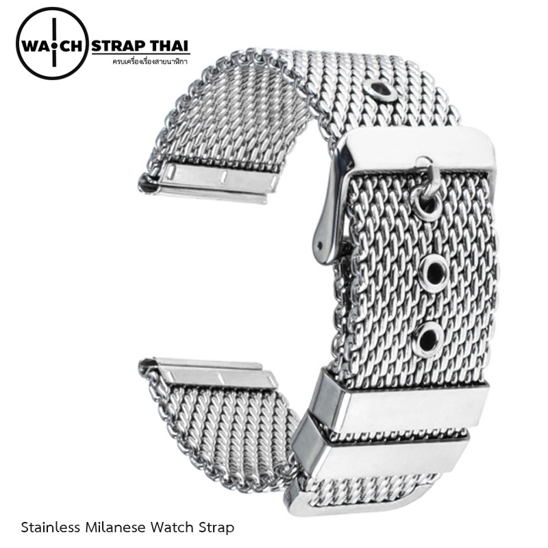 สายนาฬิกา สแตนเลท Stainless shark watch strap SILVER SET02 ขนาด 20 , 22 mm สำหรับ Rolex Submarine , Seiko