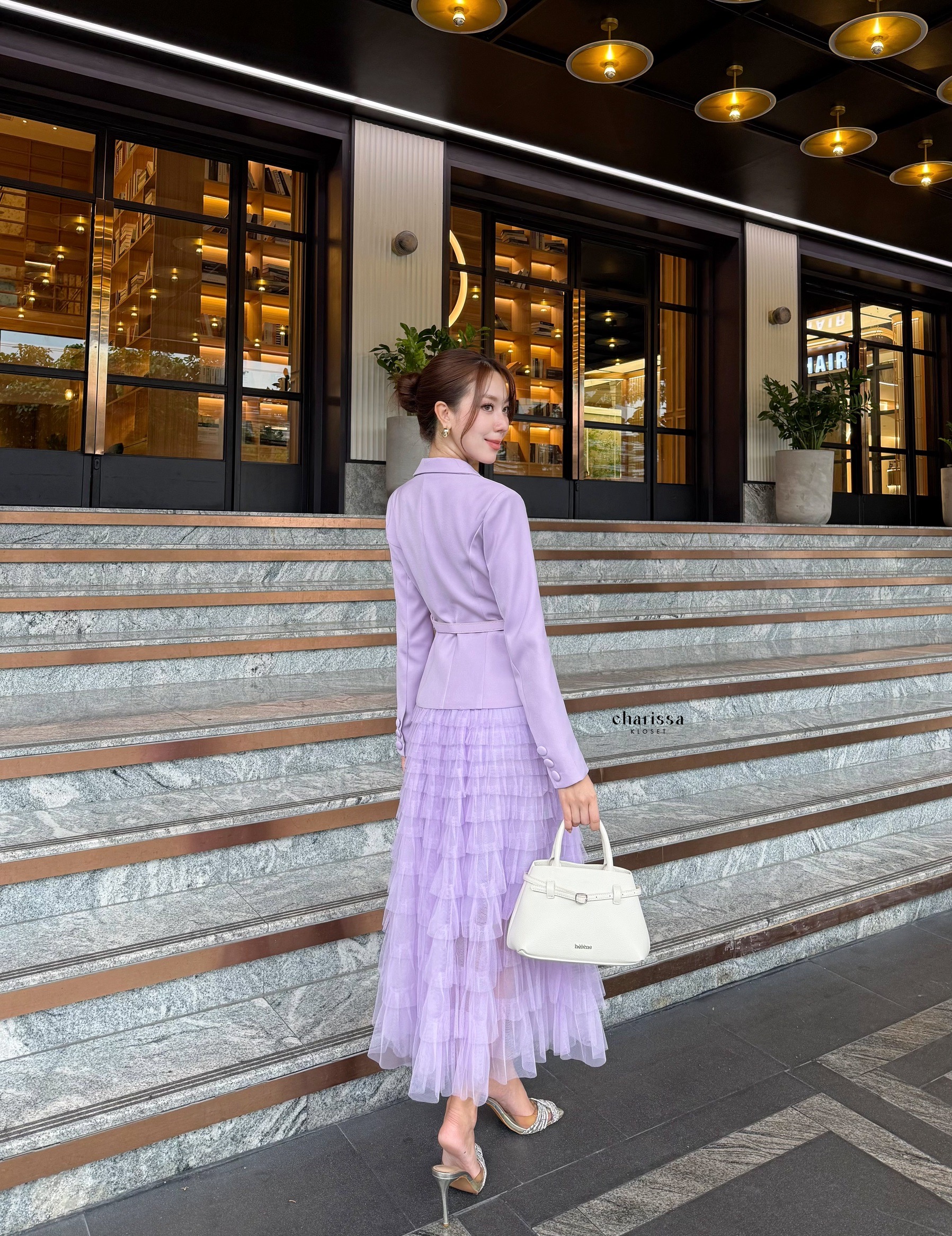 set Blazer+Skirt +เข็มขัด ลุคสวยผู้ดีสุดดด