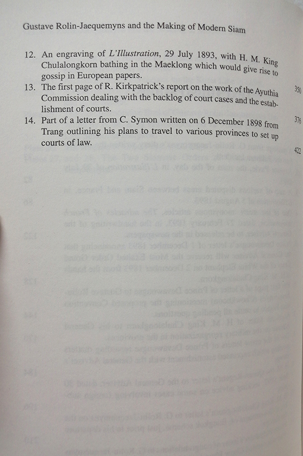 Gustave Rolin-Jaequemyns and the Making of Modern Siam : The Diaries and Letters of King Chulalongkorn's General Adviser
