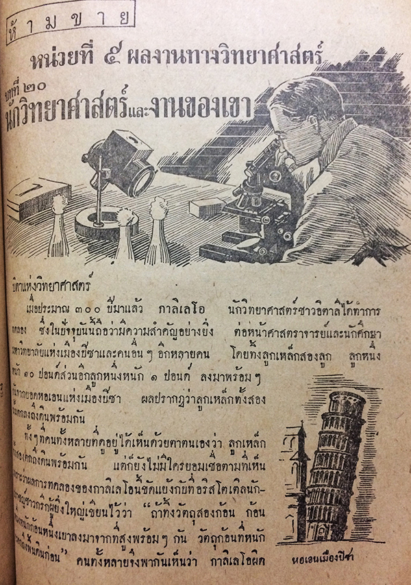 แบบเรียนวิทยาศาสตร์เบื้องต้น ชั้นประถมปีที่ 6