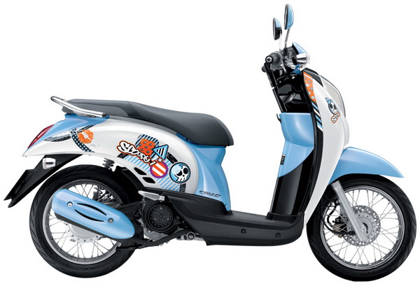 Sticker HONDA SCOOPY I ปี2011 รุ่น 8 Tune up ติดรถ ฟ้า ขาว(เคลือบเงาแท้) สติ๊กเกอร์ ติดรถมอเตอร์ไซค์ ฮอนด้า สกู๊ปปี้ ไอ