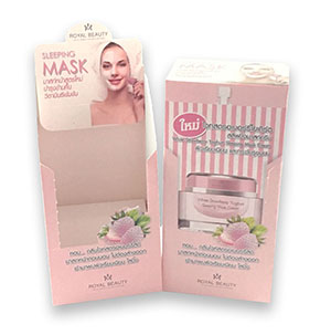 White Strawberry Yoghurt Sleeping Mask Cream Royal Beauty 8กรัมX6ซอง