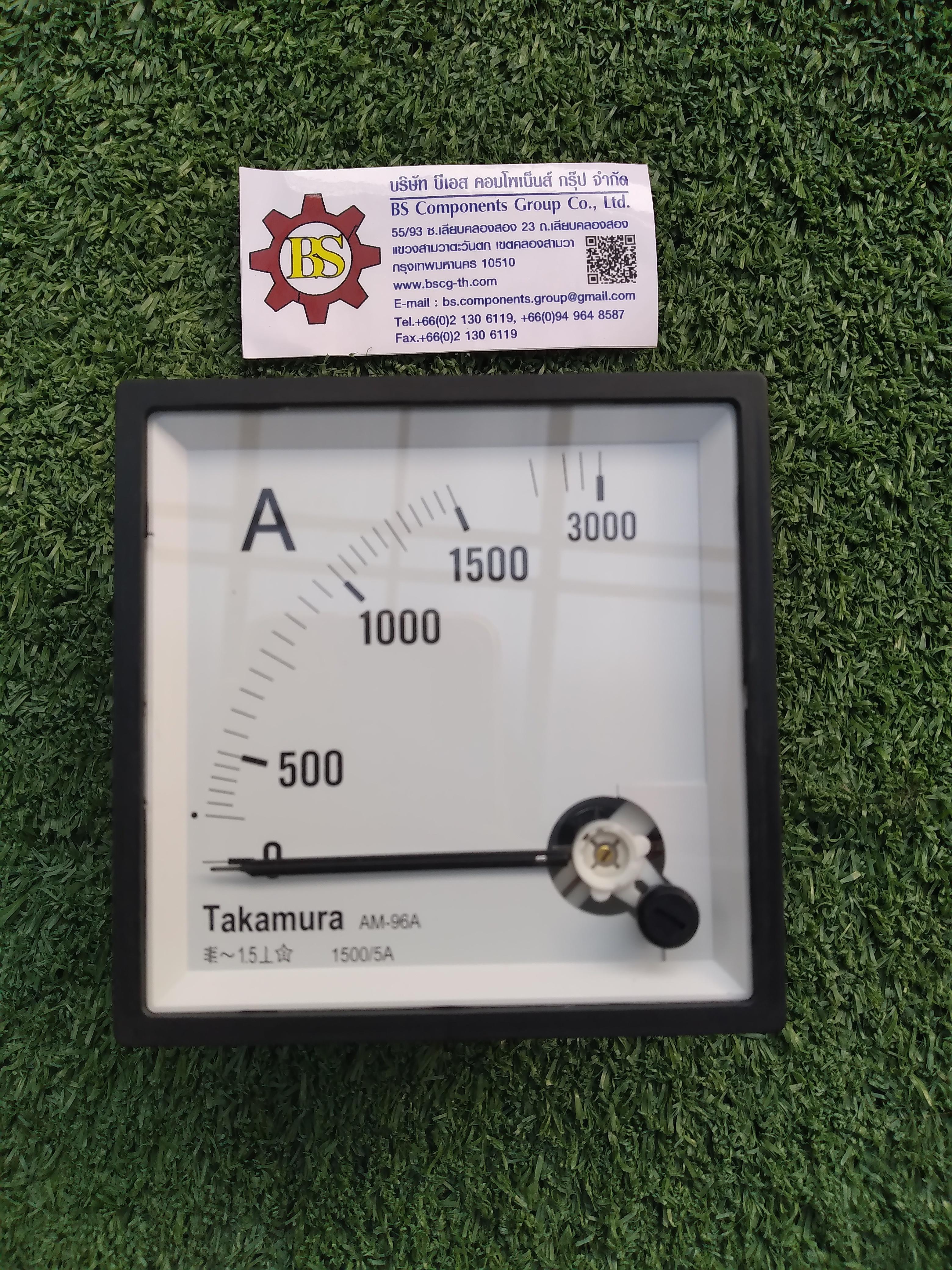 Takamura : แอมป์มิเตอร์เข็ม AM-96A-1500/5A 96x96