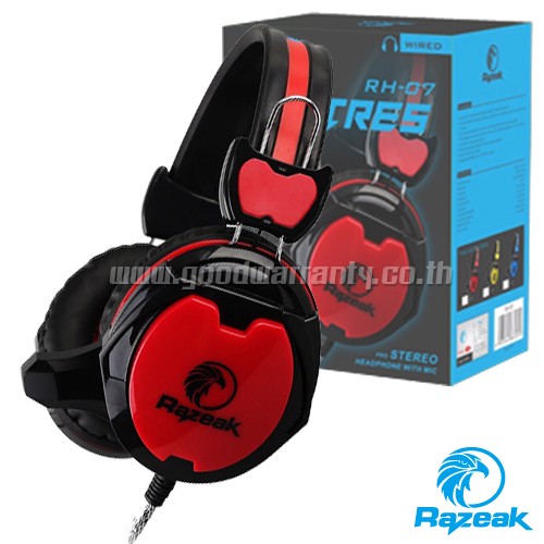 RAZEAK HEADPHONE RH-07 MOLTRES หูฟังพร้อมไมค์ มี3 สีให้เลือก HP-HM-RZ-RH07B/R/Y