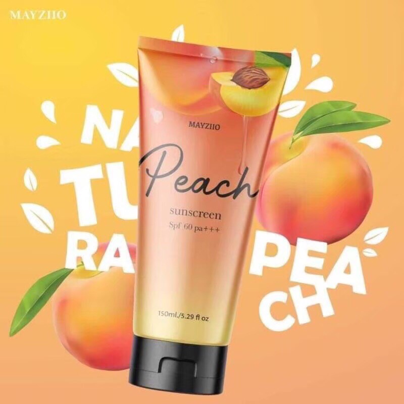 Mayziio Peach Sunscreen Spf60 Pa+++ 150 ml
