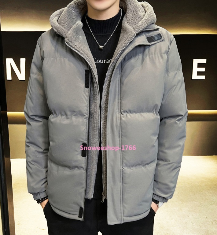 เสื้อกันหนาวผู้ชายบิ๊กไซ มี 3 สี ไซ M ถึง 8XL รอบอกถึง 57 นเสื้อกันหนาวพร้อมฮู้ดผ้าคอลตอนผสมเส้นใยโพลีเอสเตอร์เคลือบสารสะท้อนหยดน้ำ กันหนาว กันลม กันหิมะ ได้ดี