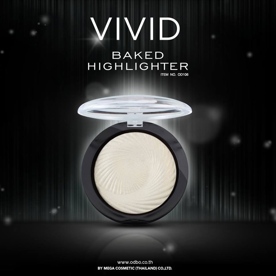 Odbo Vivid Baked Highlighter 7.5g ไฮไลท์หน้า od106 โอดีบีโอ วิวิด เบค ไฮไลท์เตอร์ ละเอียดบางเบา ช่วยเพิ่มมิติ ❤