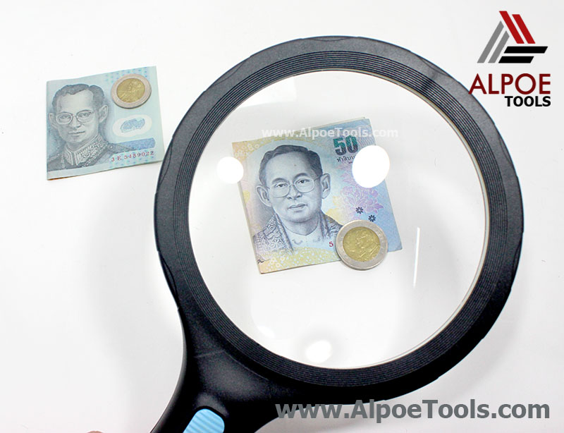 แว่นขยาย ไฟรอบ 10 LED 2 Lens