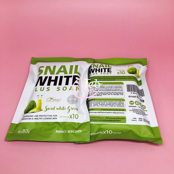 Perfect Skin Lady Snail Plus Soap 80g สบู่ สเนลไวทท์ พลัส