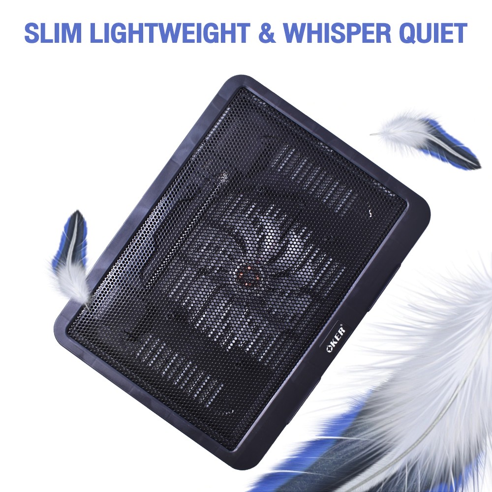C195 OKER NOTEBOOK COOLING PAD มีไฟ FA-OK-NB-C195B