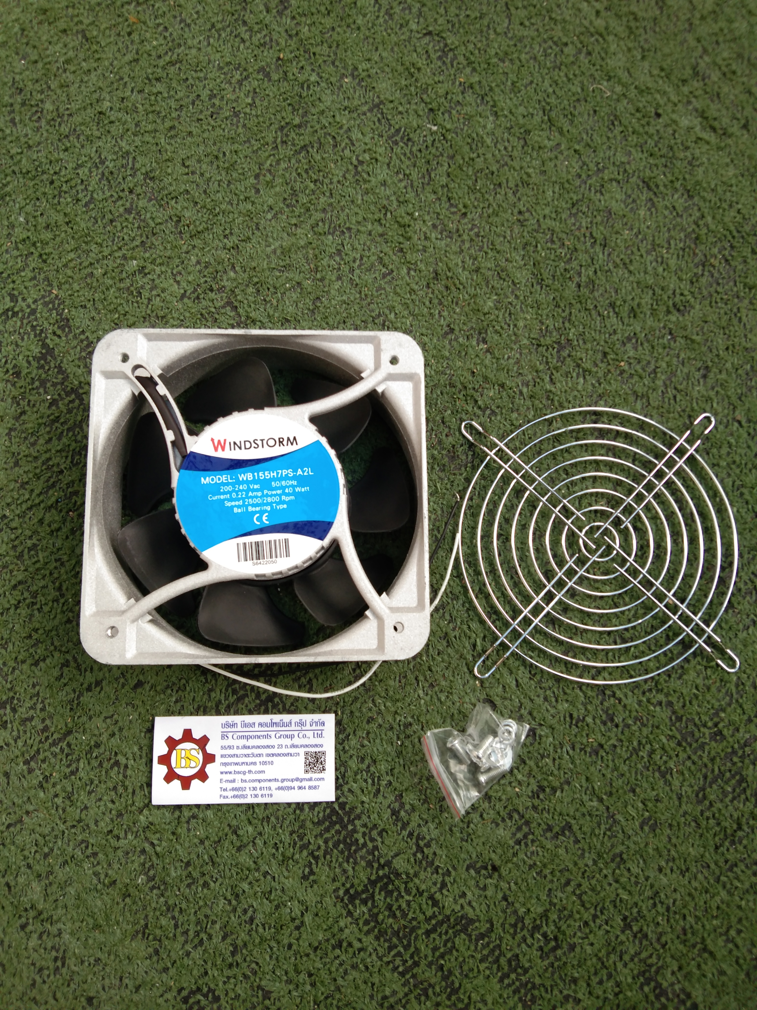 WINDSTORM: พัดลม WB155H7PS-A2LG 6" 200-240Vac (150x150)