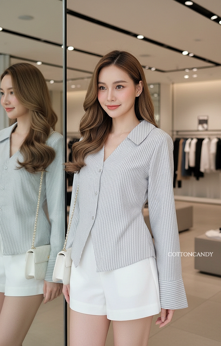 Tag#cottoncandy เสื้อเชิ๊ตดีเทลล่าสุด รุ่นนี้ผ้าคอตตอนเนื้อนำเข้าเนื้อดีมากๆ