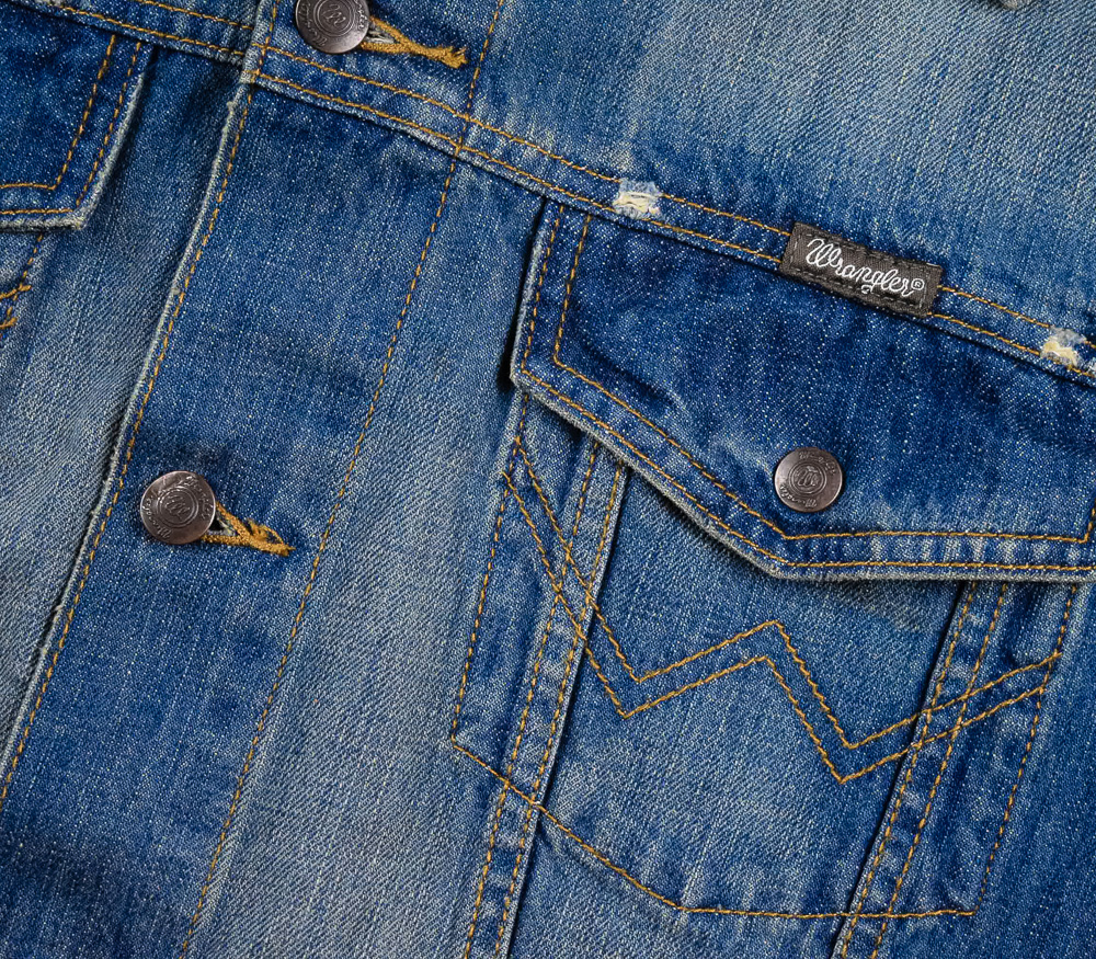 Wrangler®แท้ อกจริง 50 ไซส์ 4XL เสื้อยีนส์ เสื้อแจ็คเก็ตยีนส์ แรงเลอร์ ผู้ชาย สียีนส์ Made in BANGLADESHสวยๆ