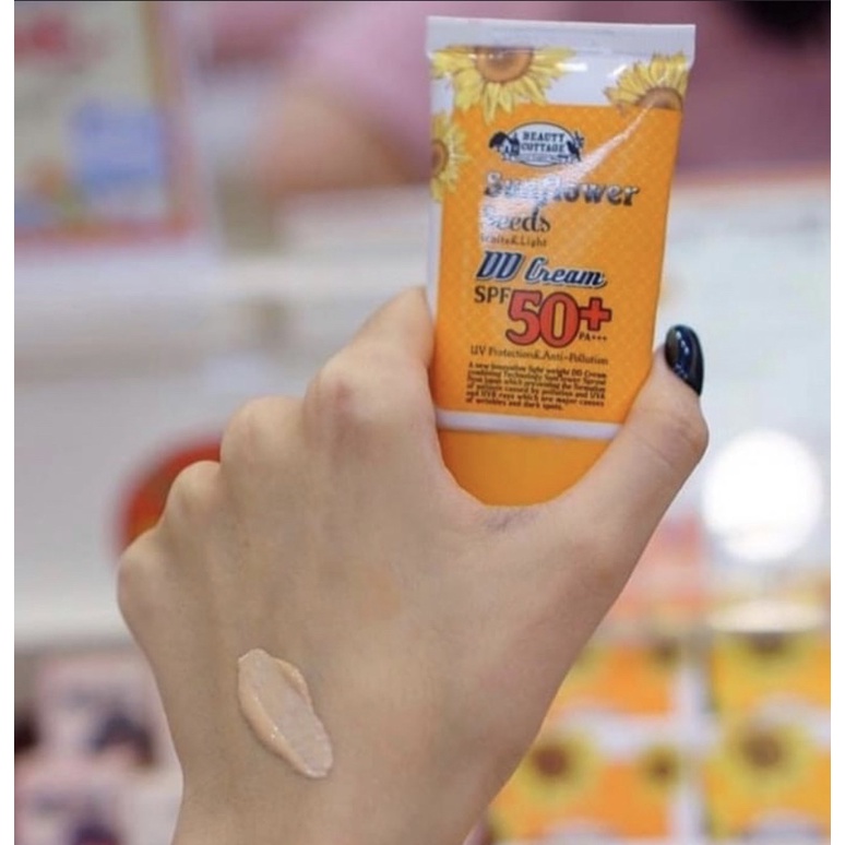 BEAUTY COTTAGE SUNFLOWER SEEDS WHITE&LIGHT DD CREAM SPF50+ PA+++ 30g ดีดีครีม รองพื้นผสมกันแดด