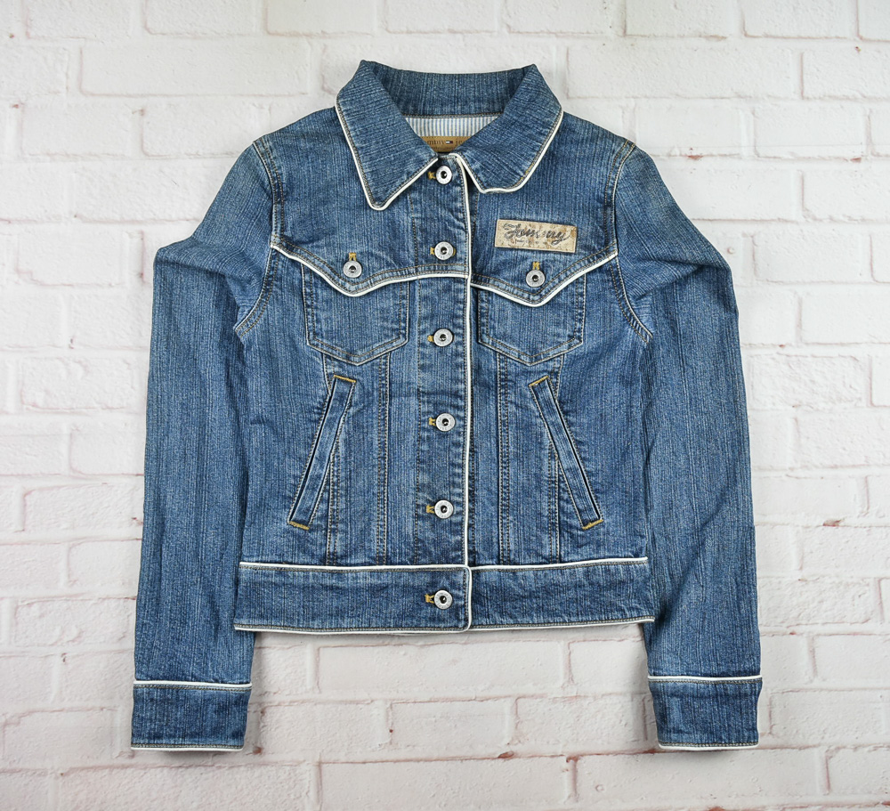 TOMMY JEANS®แท้ อก 30 เสื้อแจ็คเก็ตยีนส์หญิง ทอมมี่ ยีนส์ สียีนส์ เสื้อแขนยาว เนื้อผ้าดี