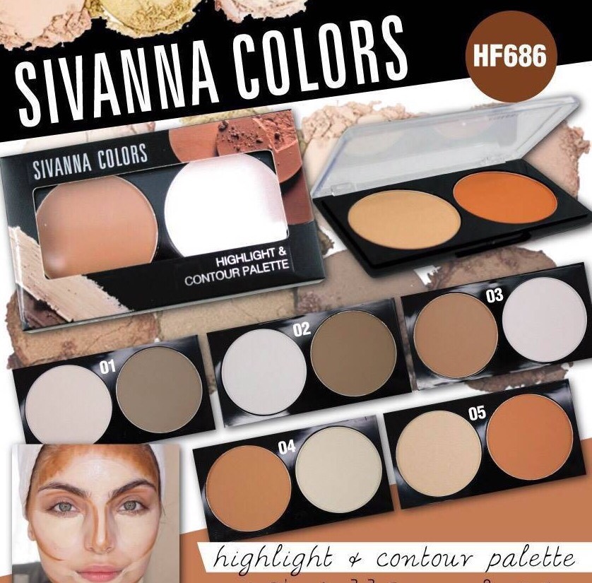 SIVANNA COLORS HIGHLIGHT & CONTOUR PALETTE HF686