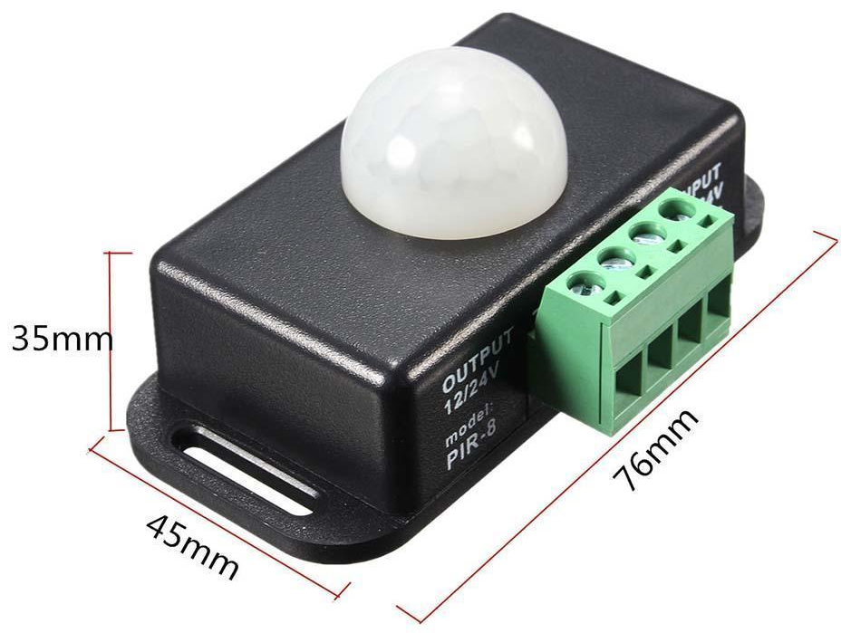 DC 12V 24V 8A Automatic PIR Motion Sensor Switch