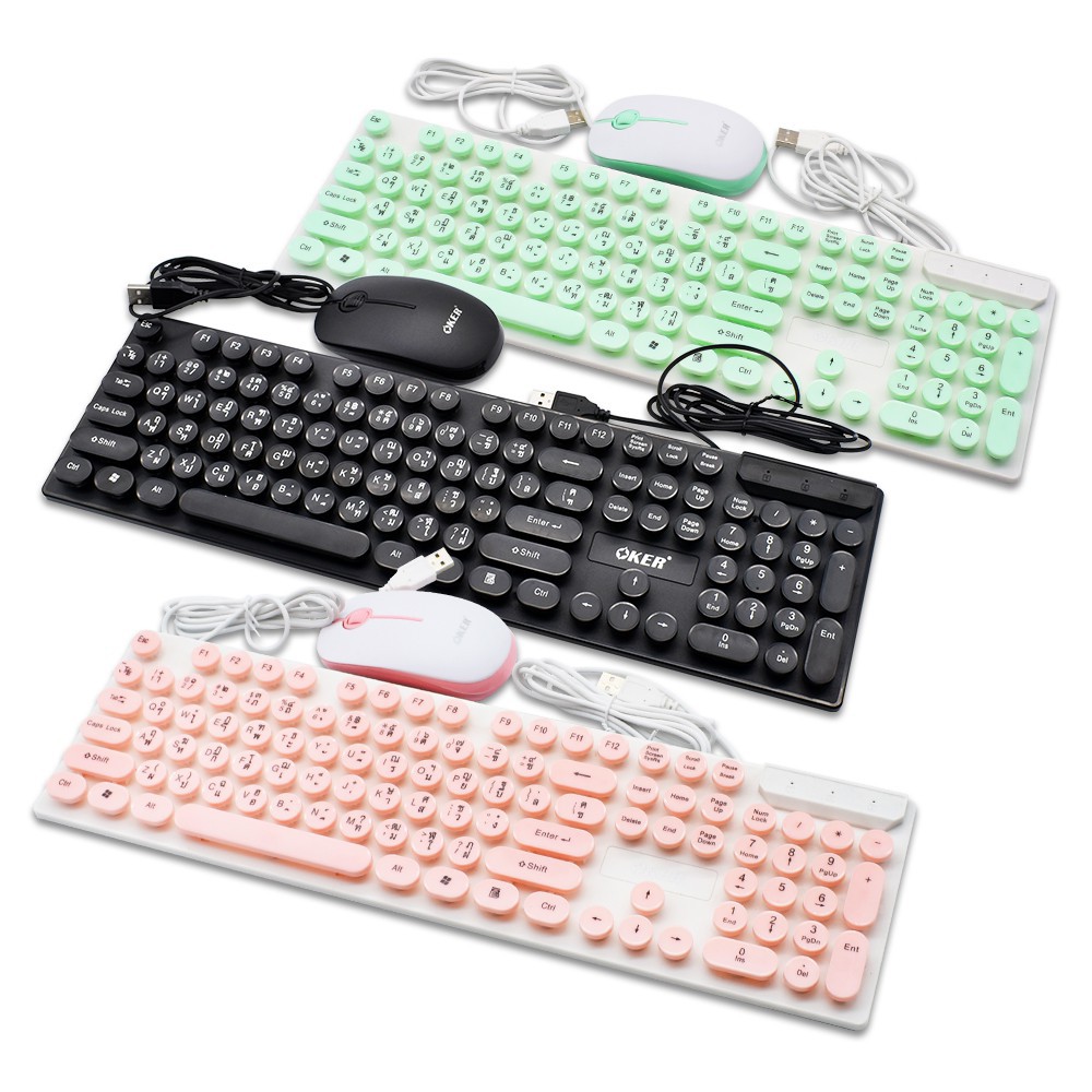 OKER KM-4018 KEYBOARD+MOUSE USB SKU-01881