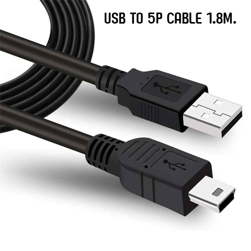 Cable USB TO 5P V.2 ยาว1.8M. สายสีดำ CU-TO-FW-5P002
