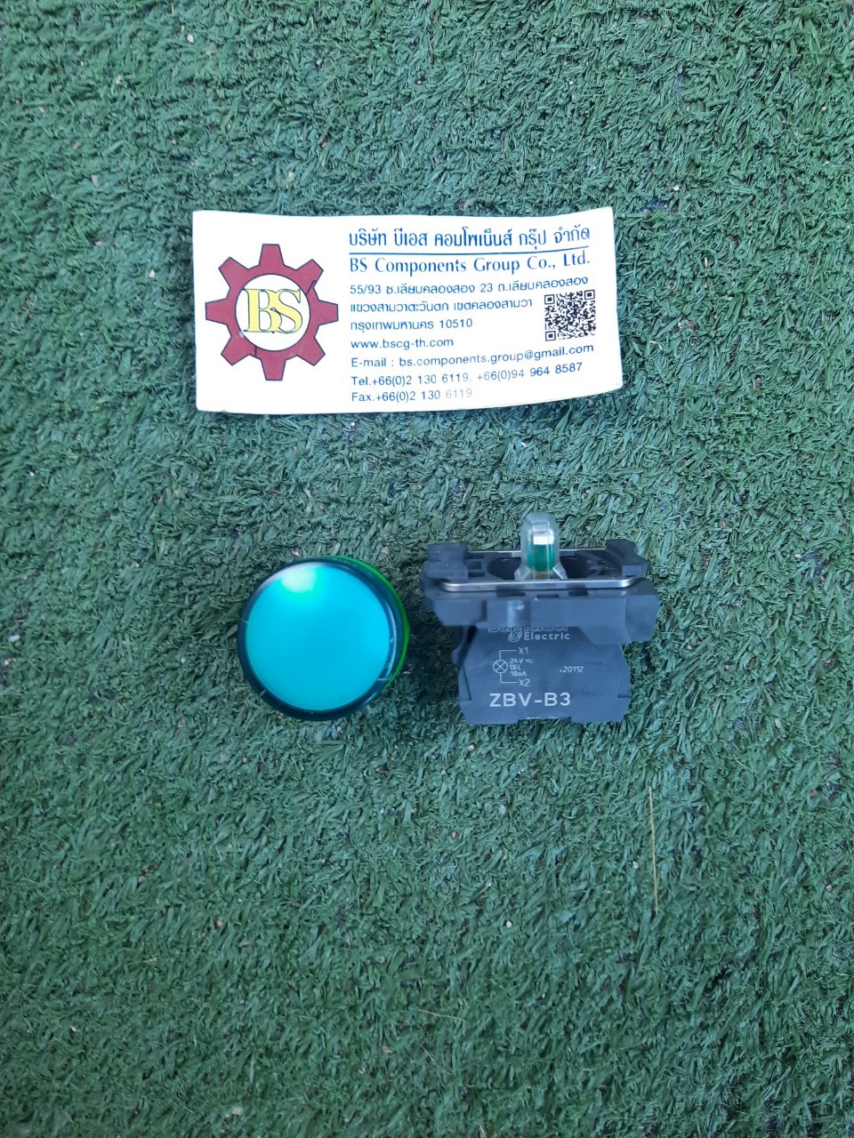 Schneider : ไพล็อทแลมป์ LED ต่อตรง XB5AVB3 24V เขียว