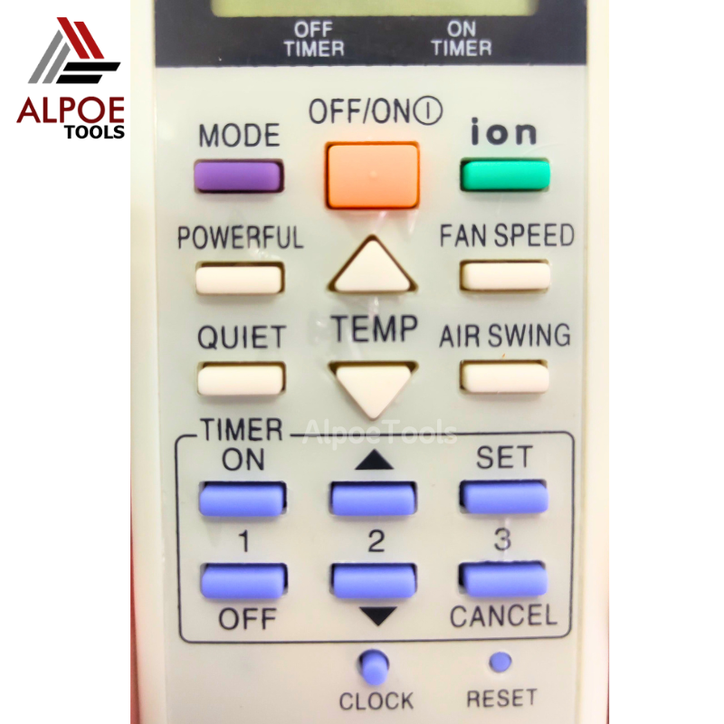 รีโมทแอร์ Panasonic มีปุุ่ม ion รหัส A75C3299