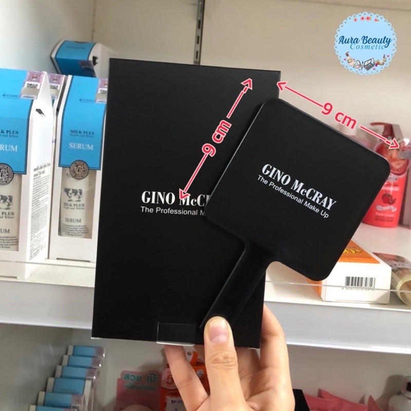 Gino MCCray กระจกแต่งหน้า ขนาด 9 cm * 9 cm สีดำ