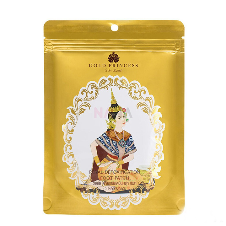 Gold Princess Detoxification Foot Patch x 10 ชิ้น ผลิตภัณฑ์พอกผิวเท้า