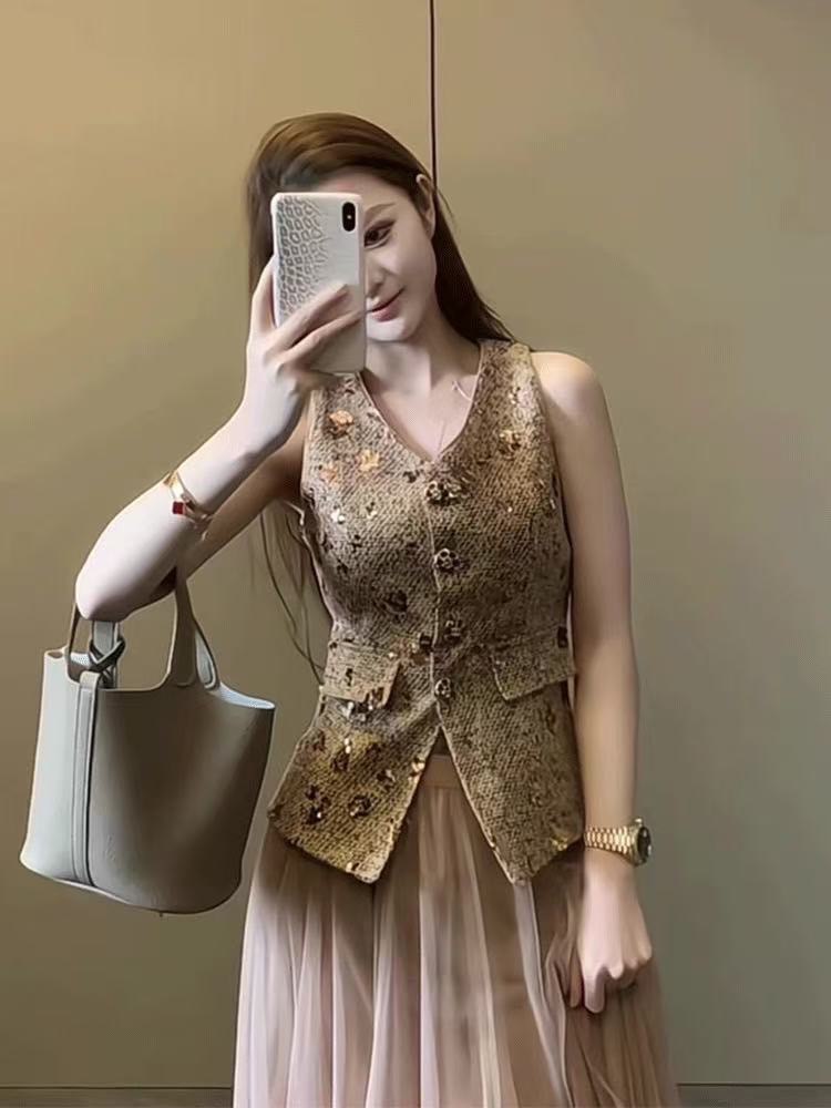 🔹Label :: RAMI-PAPHA(รมิปภา) เสื้อเนื้อผ้าทวีตสีสวยหรูโดดเด่น + กระโปรงยาวผ้ามุ้งซ้อนหลายชั้น #เสื้อผ้าแฟชั่น #แฟชั่น #ชุดเซต #งานป้าย #รมิปภา #ramipapha
