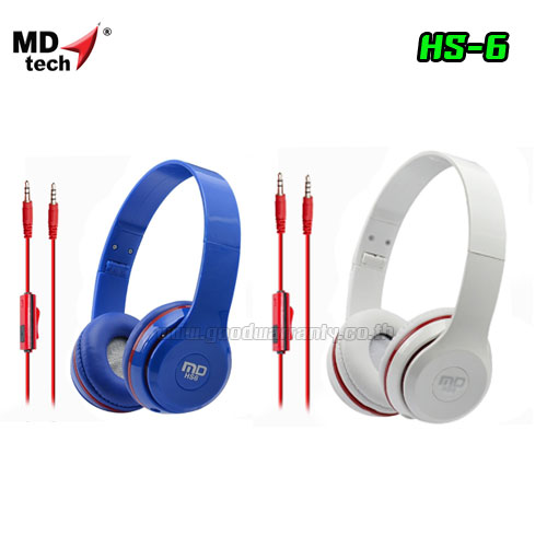 HS-6 MDTECH HEADPHONE+MIC หูฟัง HP-HM-MD-HS6XX