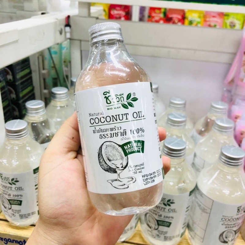 Bio way Natural Virgin Coconut Oil 250 ml.(COLD PRESSED) ชีววิถี น้ำมันมะพร้าวสกัดเย็นแบบธรรมชาติ 100%
