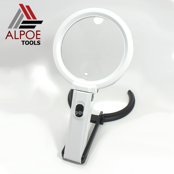 แว่นขยายตั้งโต๊ะ ไฟรอบ หลอด LED 10 พับได้รุ่น MG3B-1B / MG3B-1C