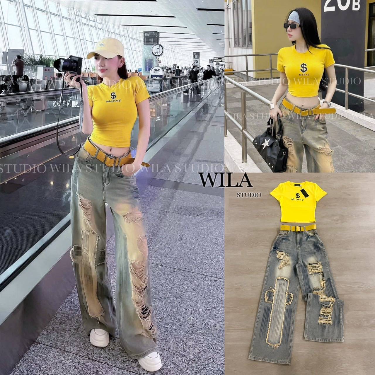setเสื้อ+กางเกงขายาว+เข็มขัด เสื้อแขนสั้นทรงคอกลมงานตัดเย็บอย่างดีเข้าทรงสวยโทนสีขับผิวมากค่าาพร้อมแต่งอักษรสีดำสุดเท่ มาพร้อมกางเกงยีนส์ขายาวสีฟอกอย่างดีงานผ้าสวยมีน้ำหนัก ทรงกระบอกแต่งขาดช่วงเข่าพร้อมเข็มขัดหนังแมชเข้ากันเข้าเซ็ทกันสุดๆ สายเท่ สายเฟียดต