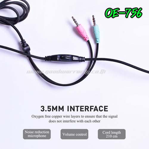 OKER OE-756 OKER Stereo HeadSet หูฟัง+mic HP-HM-OK-SM756