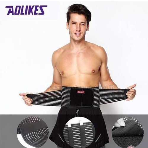 Aolikes เข็มขัดพยุงหลังรัดเอว WH-GE-HE-BAOXX